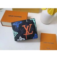 Louis Vuitton Unisex Multiple Wallet LV Graffiti Orange Coated Canvas (2)