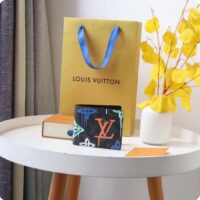Louis Vuitton Unisex Multiple Wallet LV Graffiti Orange Coated Canvas (2)