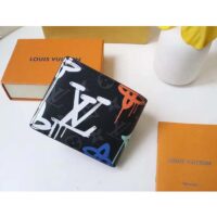 Louis Vuitton Unisex Multiple Wallet LV Graffiti Orange Coated Canvas (2)