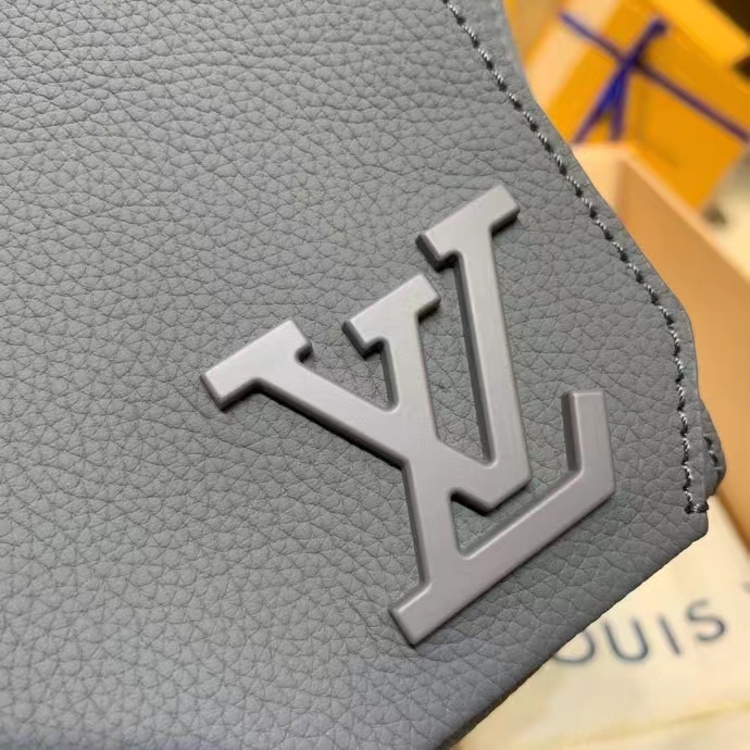 Louis Vuitton Unisex Takeoff Sling Khaki LV Aerogram Cowhide Leather (7)