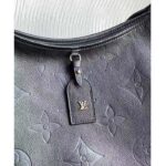Louis Vuitton Women LV CarryAll MM Handbag Black Embossed Supple Grained Cowhide Leather - Image 6