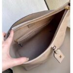 Louis Vuitton Women LV CarryAll MM Handbag Tourterelle Gray Embossed Supple Grained Cowhide - immagine 6