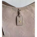 Louis Vuitton Women LV CarryAll MM Handbag Tourterelle Gray Embossed Supple Grained Cowhide - immagine 7