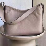 Louis Vuitton Women LV CarryAll MM Handbag Tourterelle Gray Embossed Supple Grained Cowhide - immagine 3
