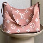 Louis Vuitton Women LV CarryAll PM Handbag Pink Embossed Supple Grained Cowhide – Image 3