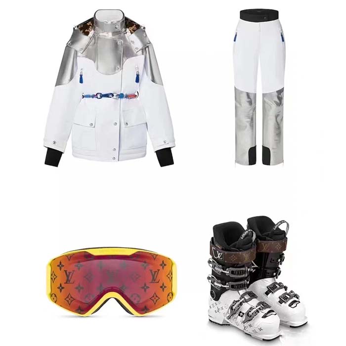 Louis Vuitton Women LV Electric Accent Ski Jacket Optical White Regular Fit (15)
