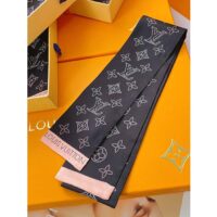 Louis Vuitton Women LV Mahina Flight Mode Classic Bandeau Black Silk Inkjet Monogram (3)