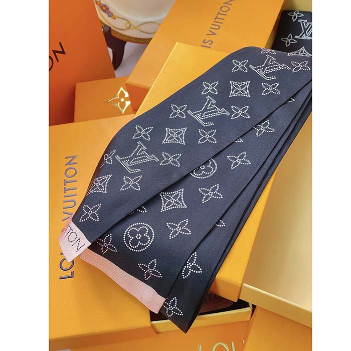 Louis Vuitton Mahina Flight Mode Scarf Black