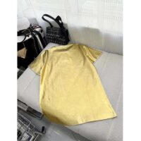 Louis Vuitton Women LV Metallic Wash T-Shirt Cotton Gold Regular Fit (9)