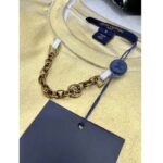 Louis Vuitton Women LV Metallic Wash T-Shirt Cotton Gold Regular Fit - immagine 7