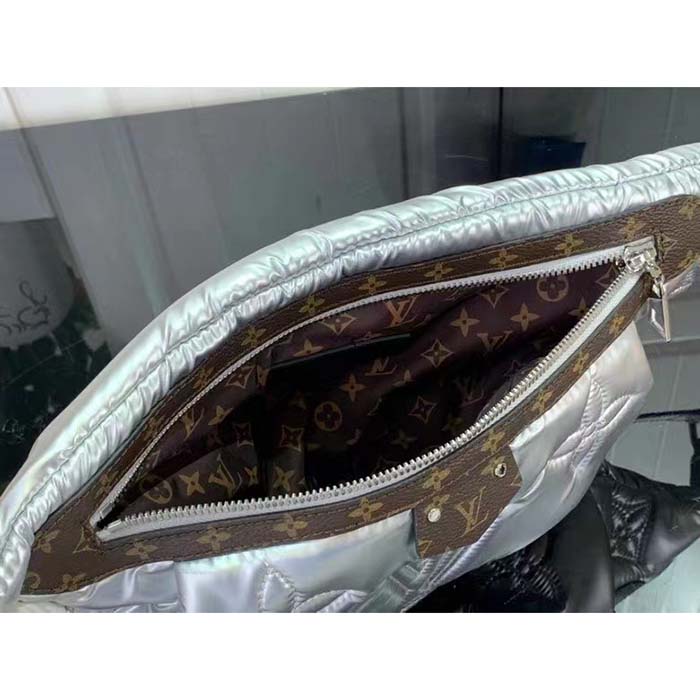 Louis Vuitton Women LV Pillow Maxi Bumbag Silver Recycled Metallic Nylon (5)