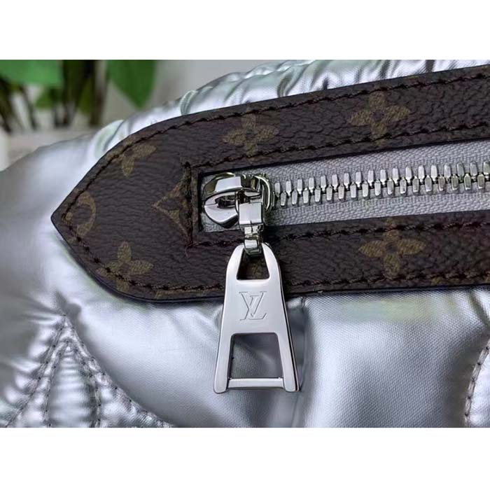 Louis Vuitton Women LV Pillow Maxi Bumbag Silver Recycled Metallic Nylon (9)