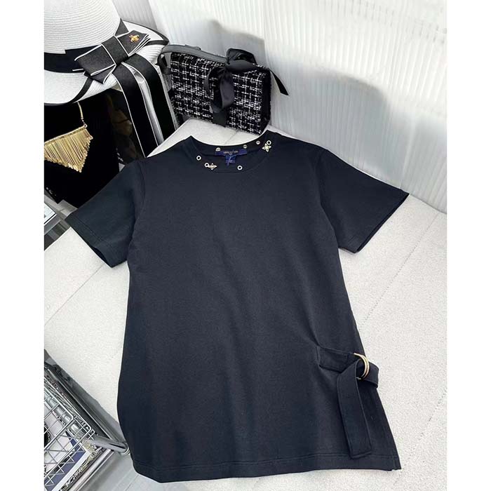 Louis Vuitton Side Strap T-Shirt BLACK. Size S0