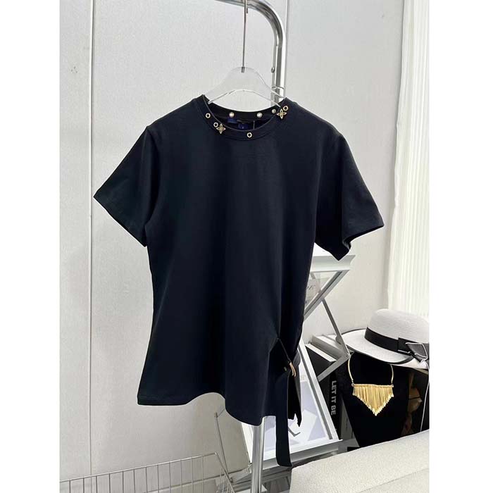 Louis Vuitton Side Strap T-Shirt BLACK. Size S0