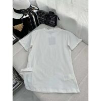 Louis Vuitton Women LV Side Strap T-Shirt Cotton White Regular Fit (13)