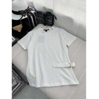 Louis Vuitton Women LV Side Strap T-Shirt Cotton White Regular Fit (13)