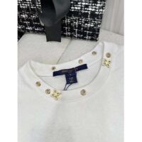 Louis Vuitton Women LV Side Strap T-Shirt Cotton White Regular Fit (13)