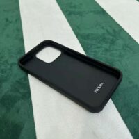 Prada Wome Saffiano Cover for iPhone 12 Mini-Black (1)