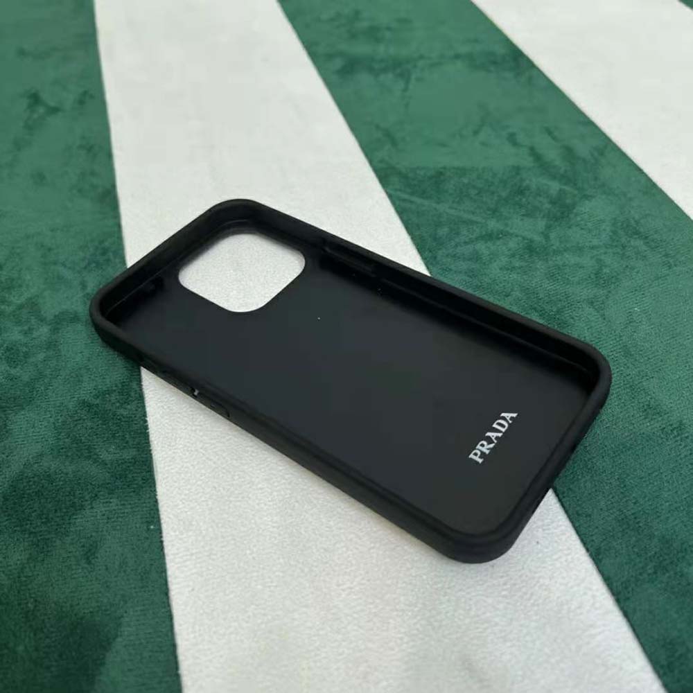 Prada Wome Saffiano Cover for iPhone 12 Mini-Black (9)