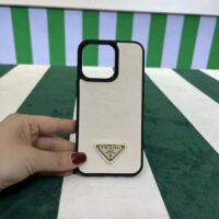 Prada Wome Saffiano Cover for iPhone 12 Mini-White (1)