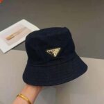 Prada Women Denim Bucket Hat-Navy – Bild 4