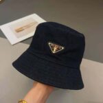 Prada Women Denim Bucket Hat-Navy – Bild 3