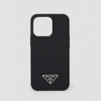 Prada Women Saffiano Leather iPhone 13 Pro Cover-Black (1)