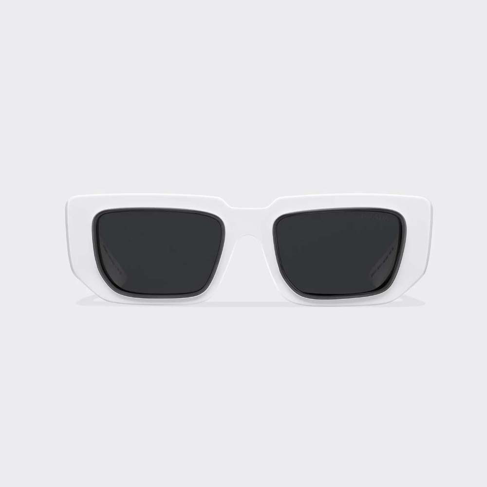 Prada Women Symbole Sunglasses with Traditional Prada Triangle Logo-White (1)