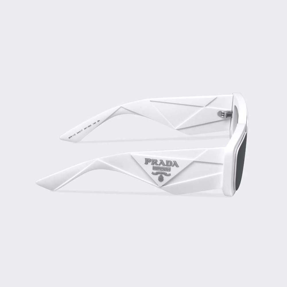 Prada Women Symbole Sunglasses with Traditional Prada Triangle Logo-White (4)