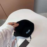 Prada Women Wool and Cashmere Beanie-Black - Imagen 9