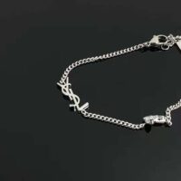 Saint Laurent YSL Women Opyum Charm Bracelet in Metal and Rhinestone (1)