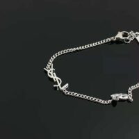 Saint Laurent YSL Women Opyum Charm Bracelet in Metal and Rhinestone (1)