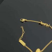 Saint Laurent YSL Women Opyum Heart Charm Bracelet in Metal (1)