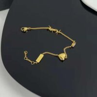 Saint Laurent YSL Women Opyum Heart Charm Bracelet in Metal (1)