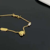 Saint Laurent YSL Women Opyum Heart Charm Bracelet in Metal (1)