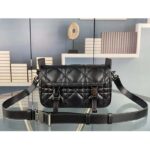 Dior Unisex CD Small Diorcamp Bag Black Macrocannage Calfskin - Bild 2