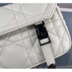 Dior Unisex CD Small Diorcamp Bag Latte Macrocannage Calfskin – Bild 8