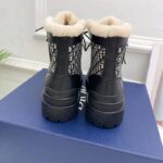 Dior Unisex Dior Explorer Ankle Boot Black Smooth Calfskin Beige Black Oblique Jacquard - Imagen 6