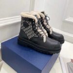 Dior Unisex Dior Explorer Ankle Boot Black Smooth Calfskin Beige Black Oblique Jacquard - Imagen 2