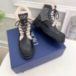 Dior Unisex Dior Explorer Ankle Boot Black Smooth Calfskin Beige Black Oblique Jacquard - Imagen 8