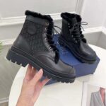 Dior Unisex Dior Explorer Ankle Boot Black Smooth Calfskin Oblique Jacquard - Image 9