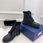 Dior Unisex Dior Explorer Ankle Boot Black Smooth Calfskin Oblique Jacquard - Image 6