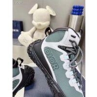 Dior Unisex Shoes CD Diorizon Hiking Boot Green Gray Technical Mesh Black Rubber (6)