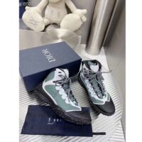 Dior Unisex Shoes CD Diorizon Hiking Boot Green Gray Technical Mesh Black Rubber (6)