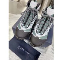 Dior Unisex Shoes CD Diorizon Hiking Boot Green Gray Technical Mesh Black Rubber (6)