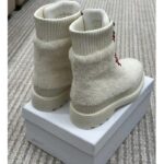 Dior Women CD Dior DiorAlps Ankle Hike Boot White Calfskin Shearling – Bild 4