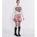 Dior Women CD Sweater Ecru Technical Cashmere Wool Knit Dior Bandana Motif - Image 11