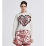 Dior Women CD Sweater Ecru Technical Cashmere Wool Knit Dior Bandana Motif - Image 12