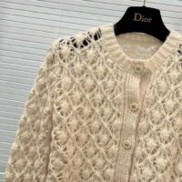 Dior Women CD Twin-Set Ecru Cashmere Silk Mohair Knit Cashmere Silk (8)