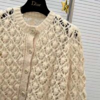 Dior Women CD Twin-Set Ecru Cashmere Silk Mohair Knit Cashmere Silk (8)